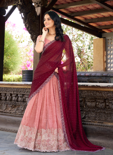 Festive wear designer lehenga choli with intricate sequin embroidery work